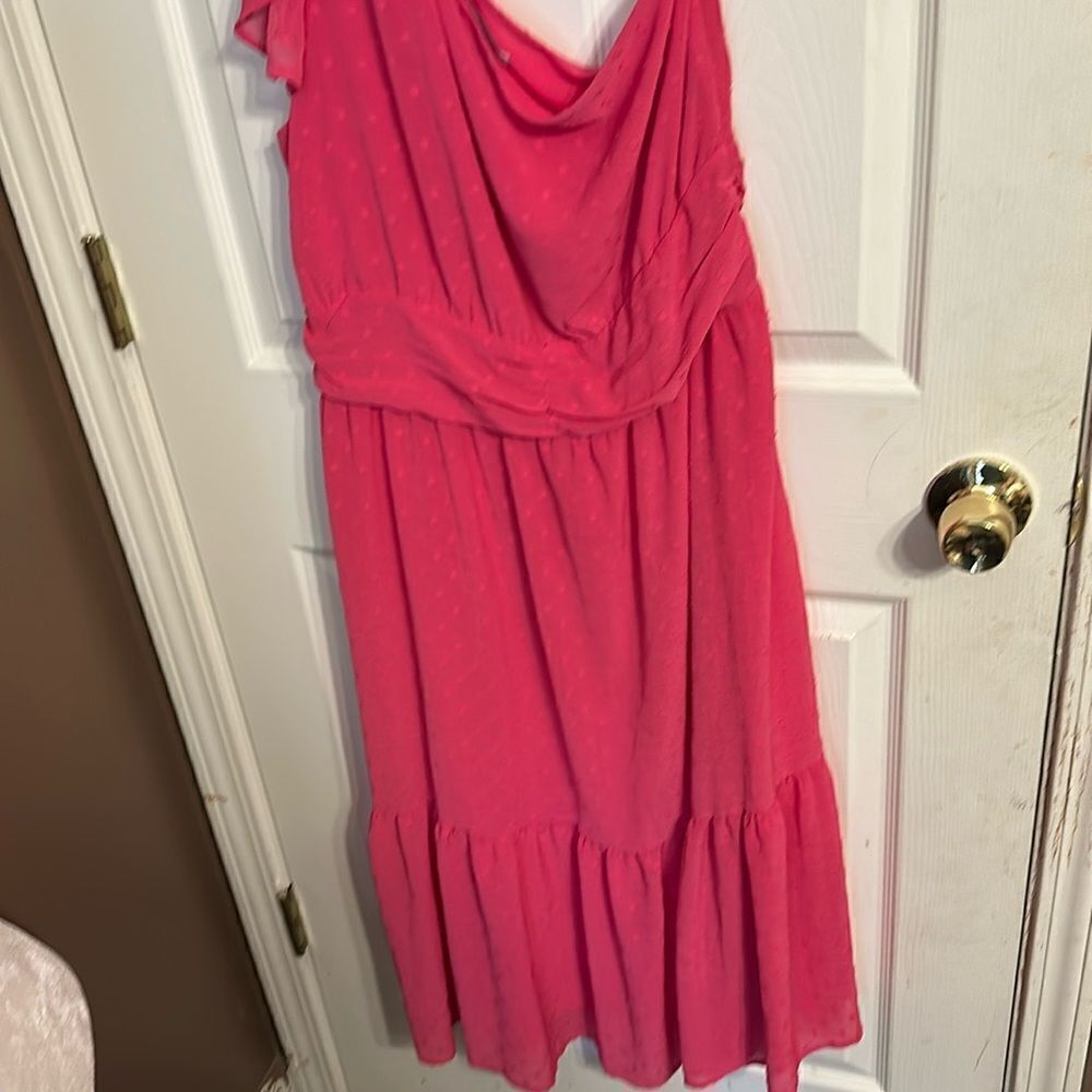 Chelsea 28 Polka Dot Dress Pink. NWOT 1x